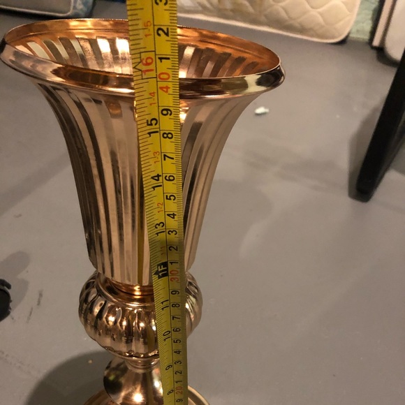 Pink Faux Flower Arrangements Centerpieces w/ Gold - Picture 5 of 6